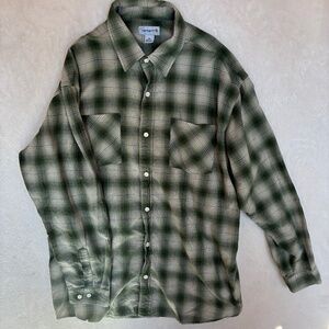 Mens Streetwear Eclectic Carhartt Flannel Button Down Long Sleeve Shirt Size XL